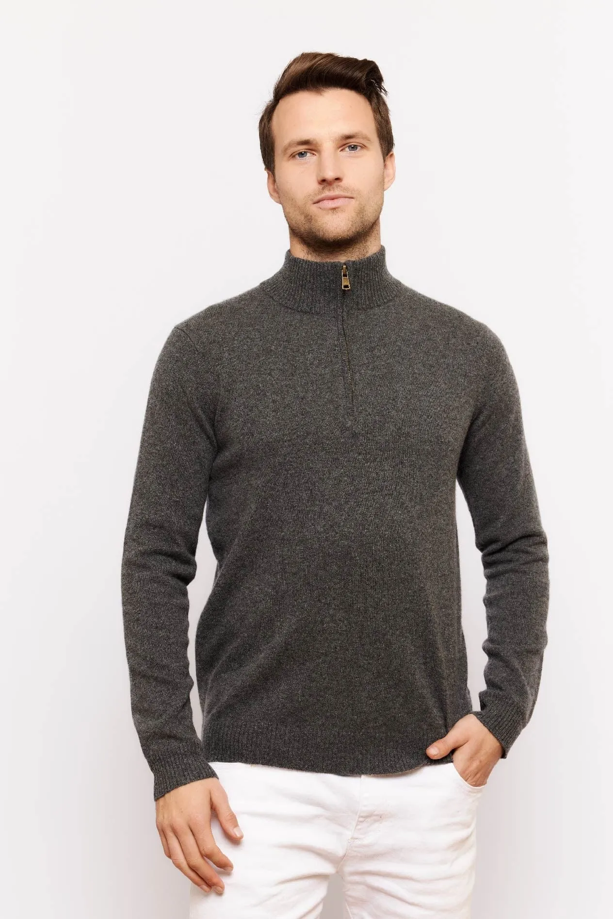 Ricky Cashmere Sweater in Charcoal
