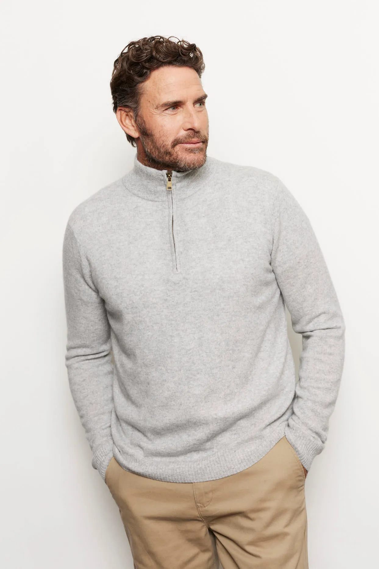 Ricky Cashmere Sweater in Grey
