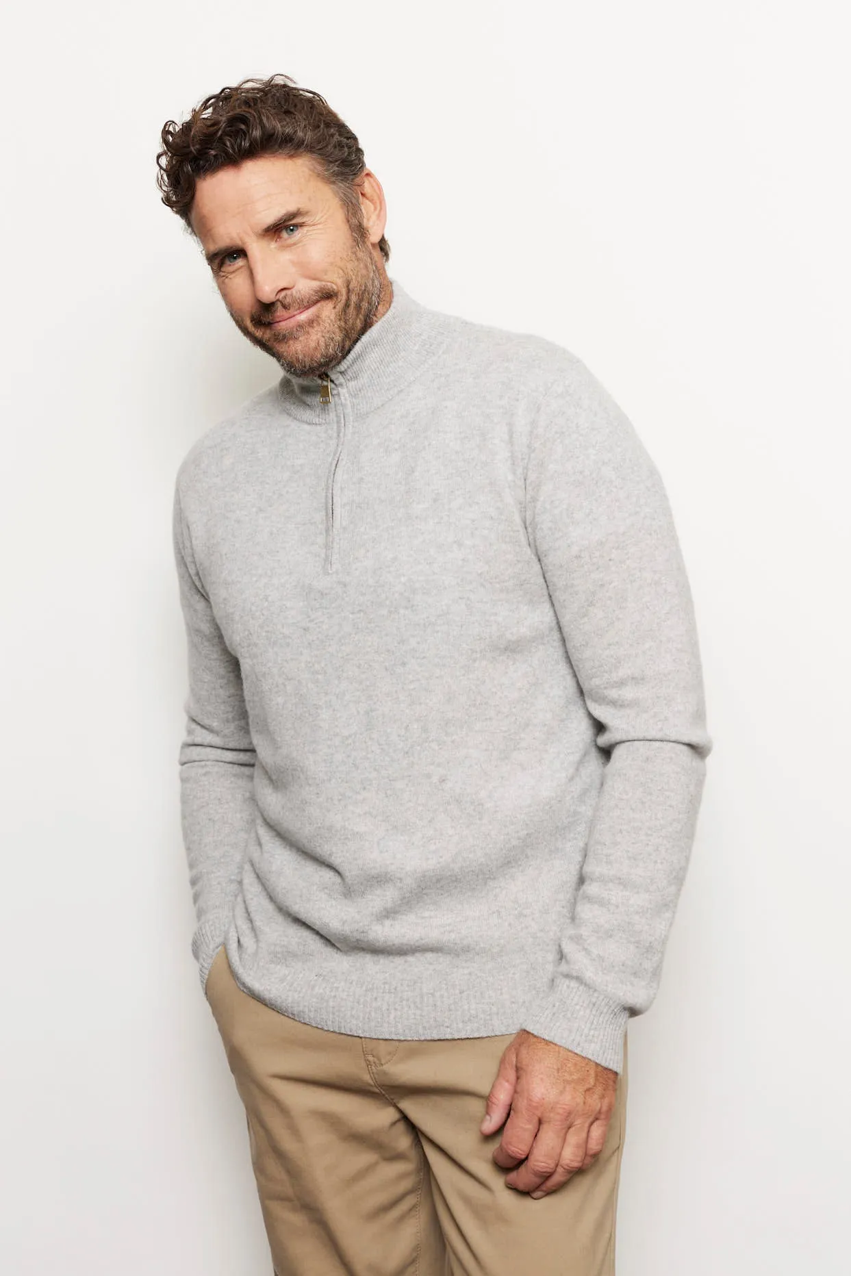 Ricky Cashmere Sweater in Grey