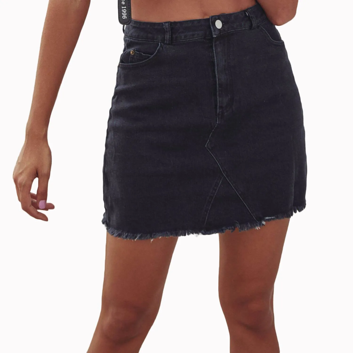 Sexy Plain High Waist Denim Stretch Skirts