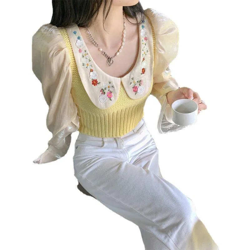 Short Knitwear Small French Tea