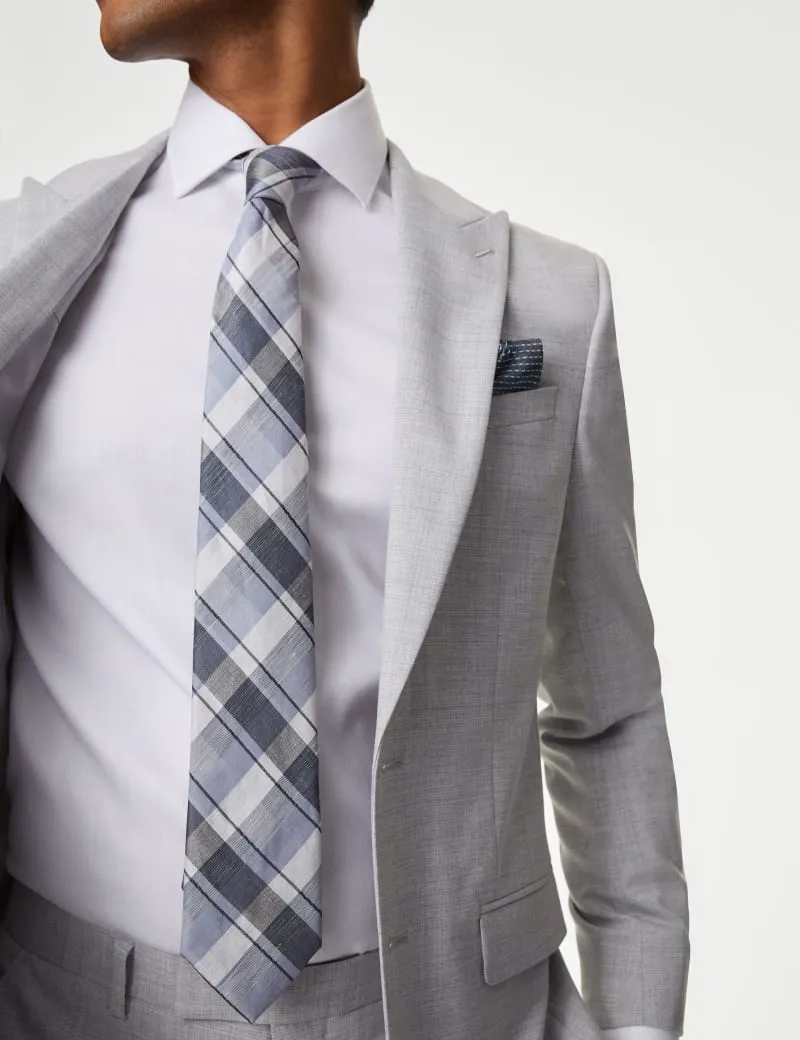 Slim Fit Check Suit Jacket