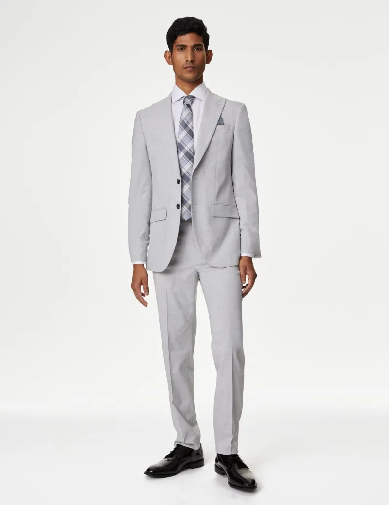 Slim Fit Check Suit Jacket