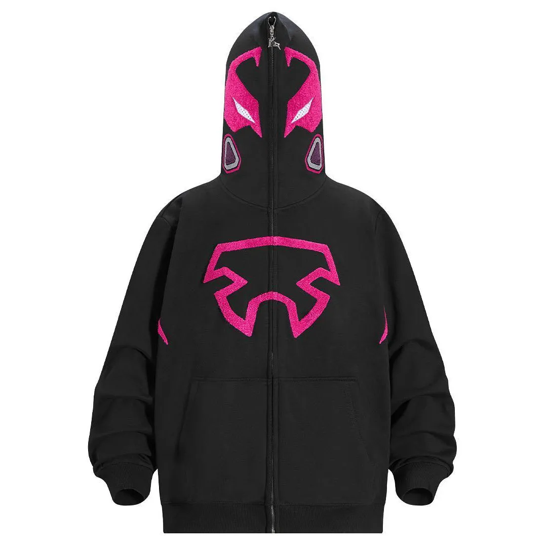 Spider-Man Trendy Contrast Color Full-Zip Hoodie