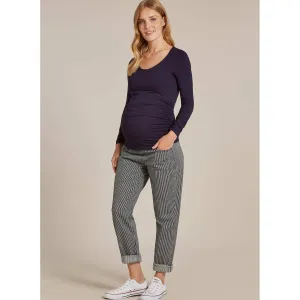 Stripe Maternity Stretch Trousers