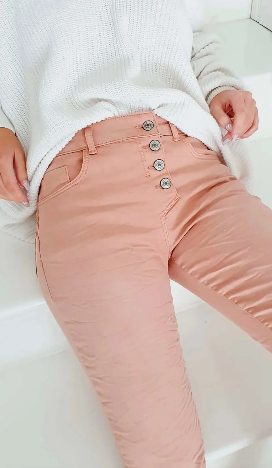 Super Comfy Jeans - Pink Blush