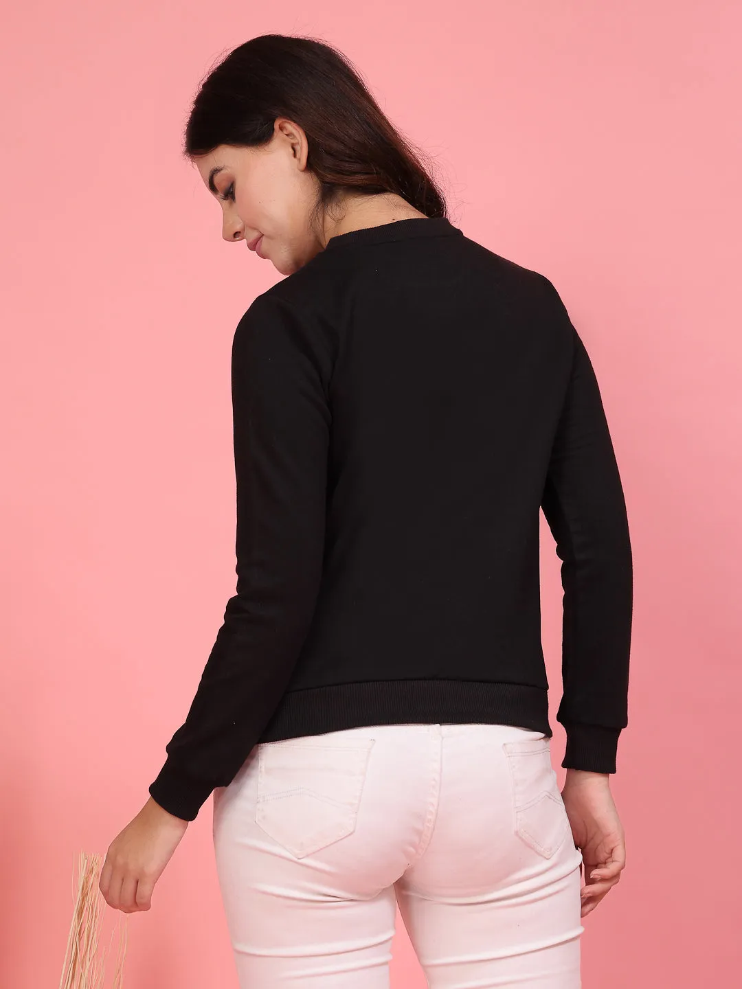 Trendy Typography Print Sweatshirt