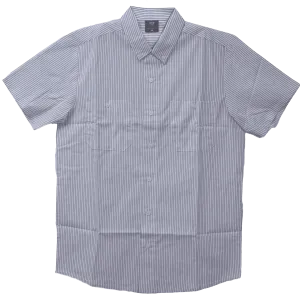 Vance - Men's White Work Shirts with Grey Strips Vance - Men's White Work Shirts with Grey Strips
