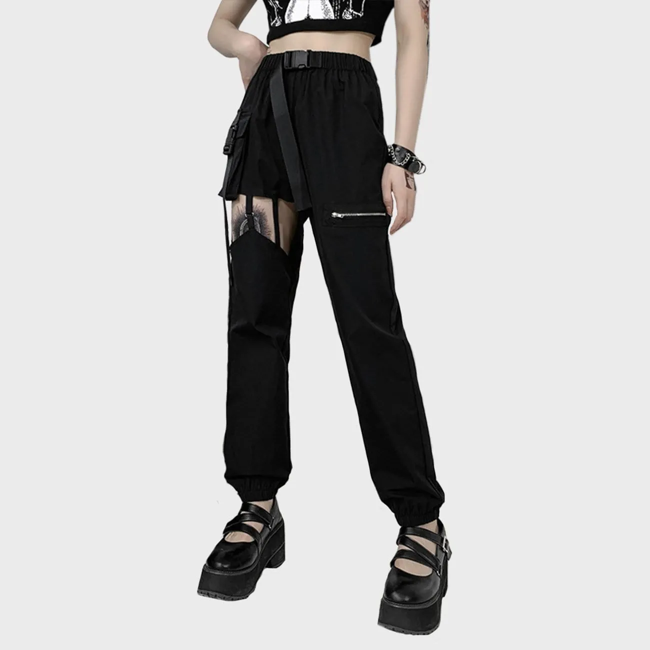 WLS Function Hollow Hole Cargo Pants