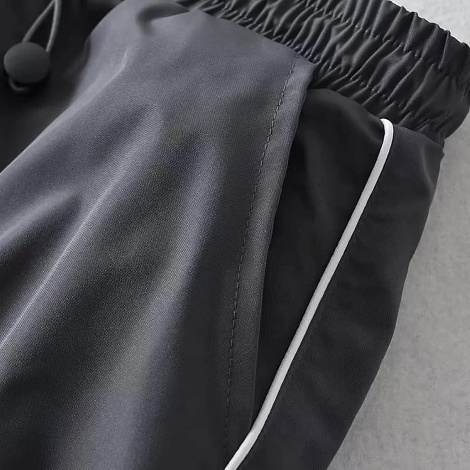 Women's Casual Drawstring Midi Skirts Summer Trendy Elastic High Waist Split Back Pencil Y2k Cargo Skirt with Pocket