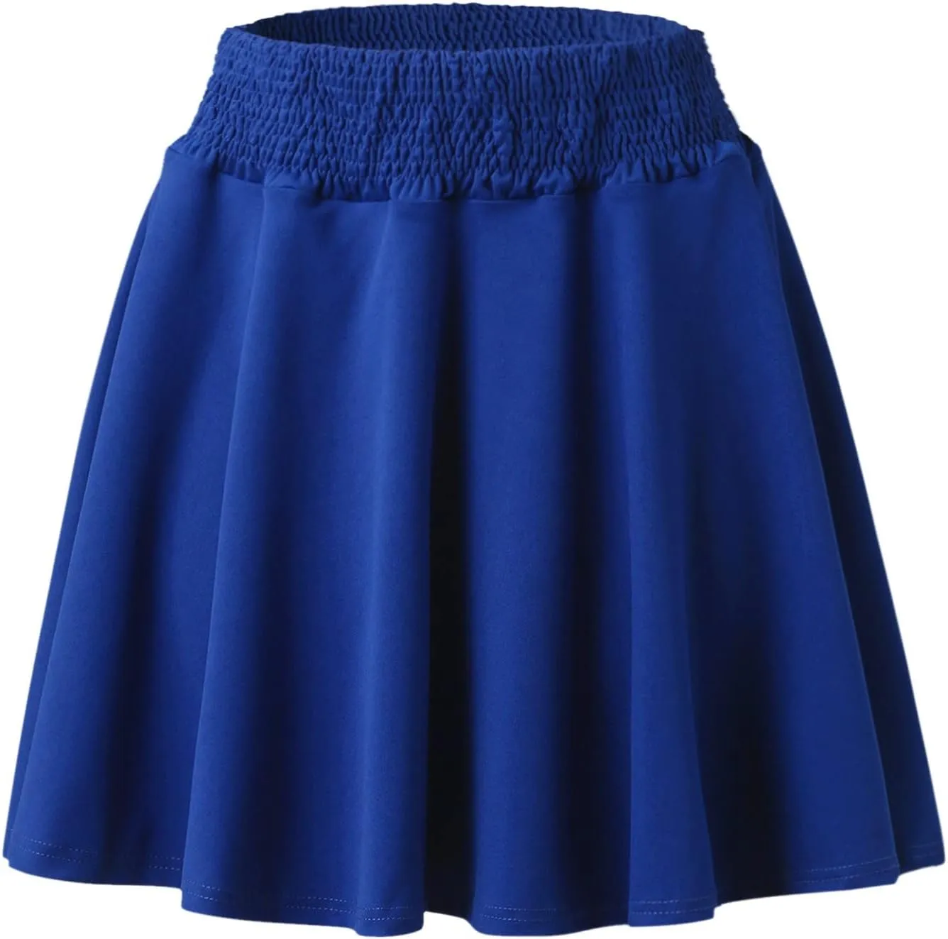 Womens Classic Daily Elegant Casual Solid Color Skirt Pleated Waist Design Mini Skirt Womens Short Skirts