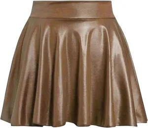 Women's Fashion High Waist Pleated Solid Color Short Skirt Loose Skirt Pencil Skirts with Pockets for Women Knee