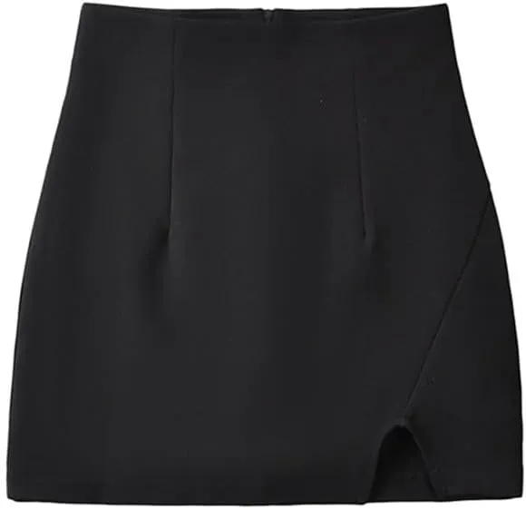 Women's Solid Bodycon Skirt - Sexy Streetwear Pencil Skirt with Medium Stretch, Summer Mini Skirt