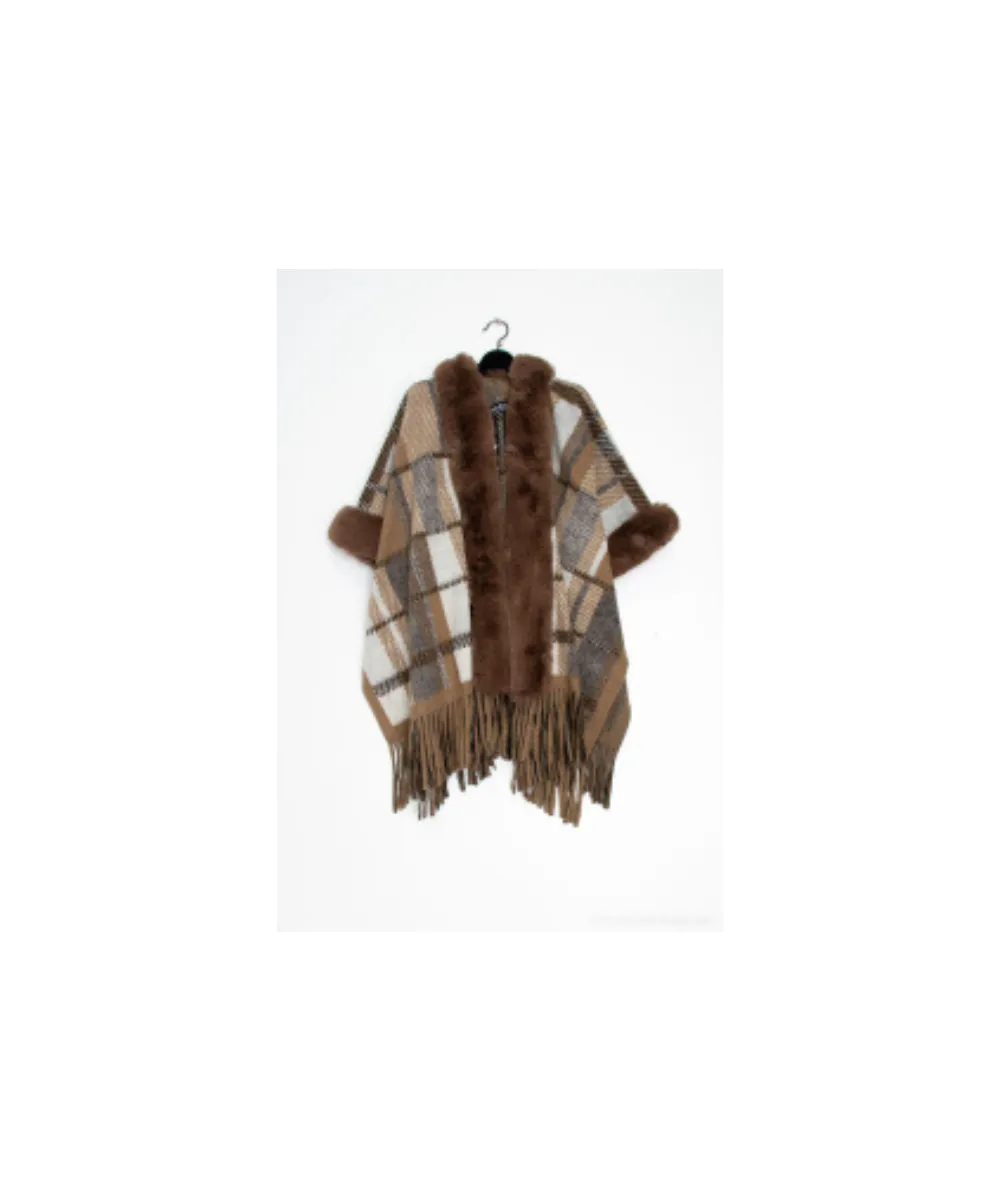 WOMEN'S STYLISH TWO TONE CAPE