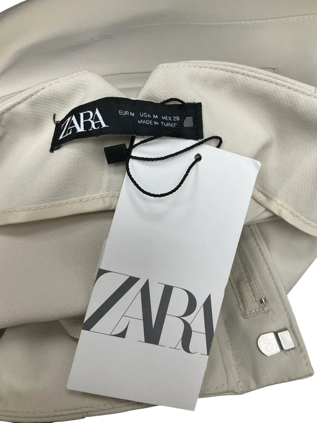 ZARA Beige Zara Tapered Trousers UK M